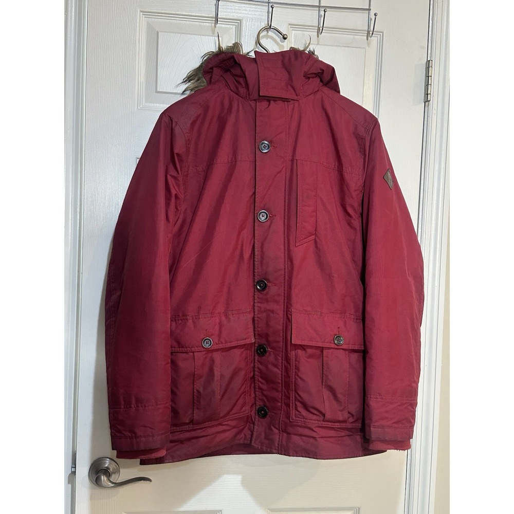 Holister Red Jacket With Hood Size M